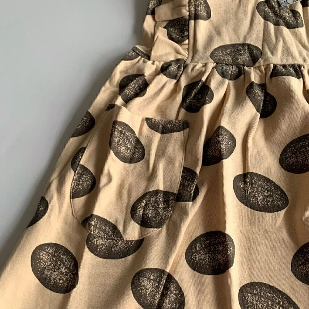 Kate Quinn Organics Vintage Football Girl Ruffle Dress With Pockets 5T